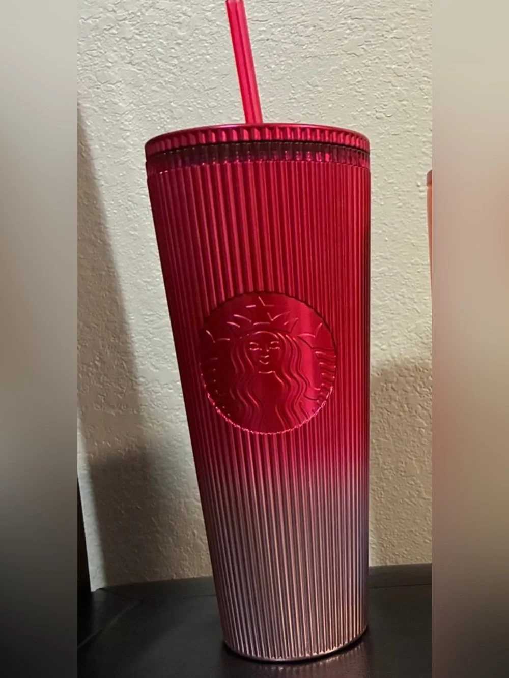 Brand new 24 ounce Starbucks, Tumblr with straw